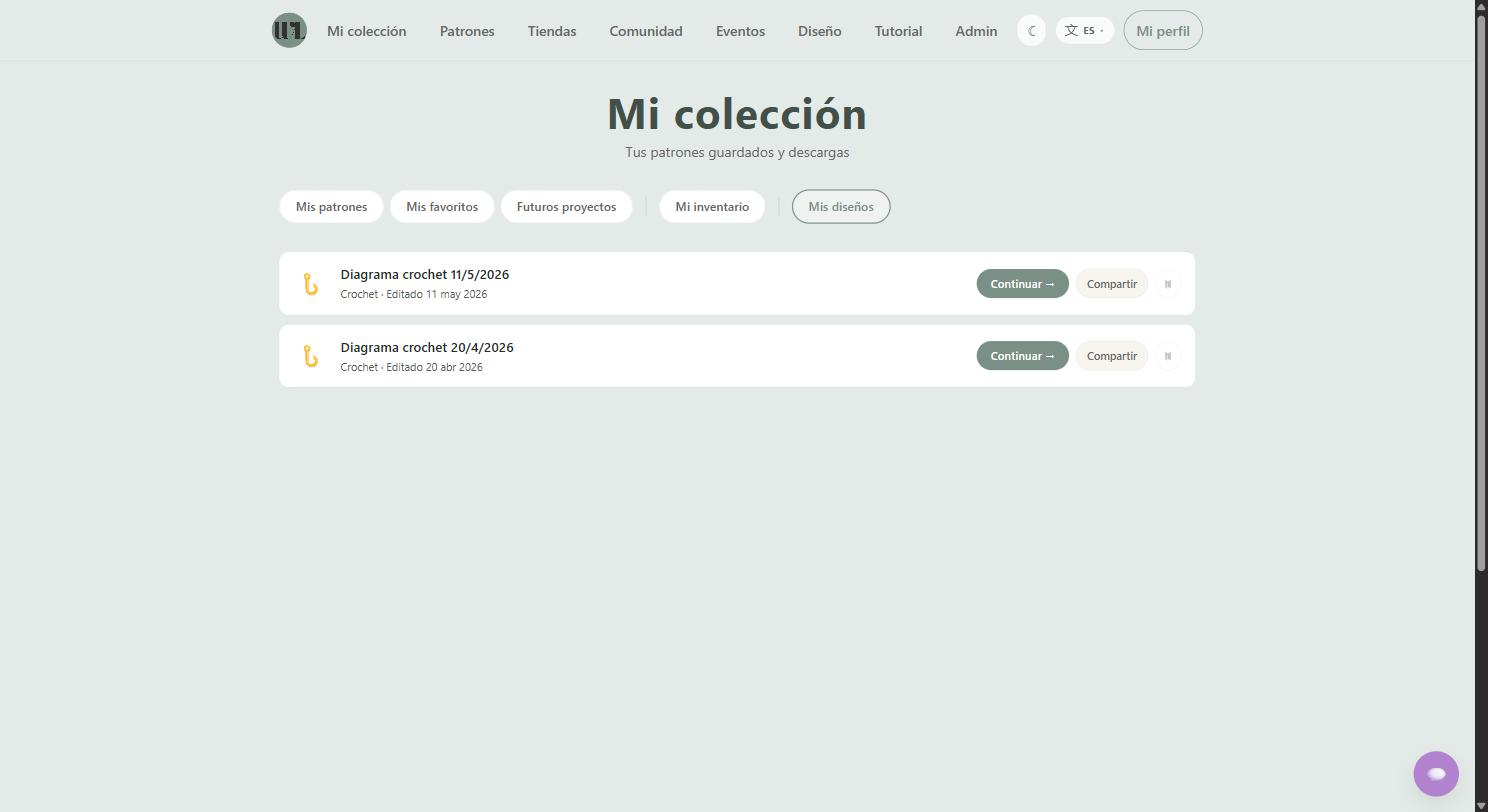 Tus diseños guardados