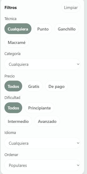 Búsqueda avanzada y filtros